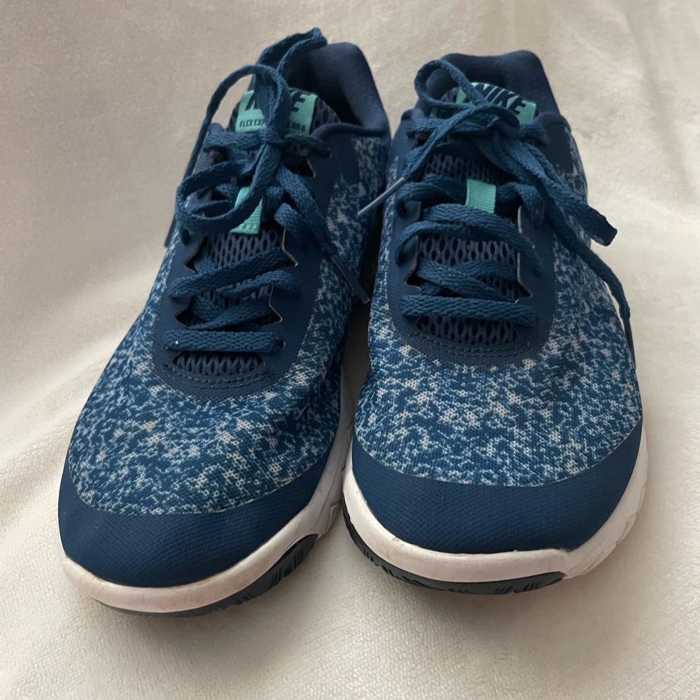Blue‎ and Teal Speckled Print Women’s Nike Running Sneakers - Picture 3 of 9